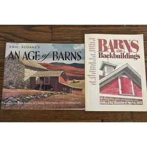 Lot of 2 Soft Cover Books Classic Barns & Outdoor Buildings Designs Construction